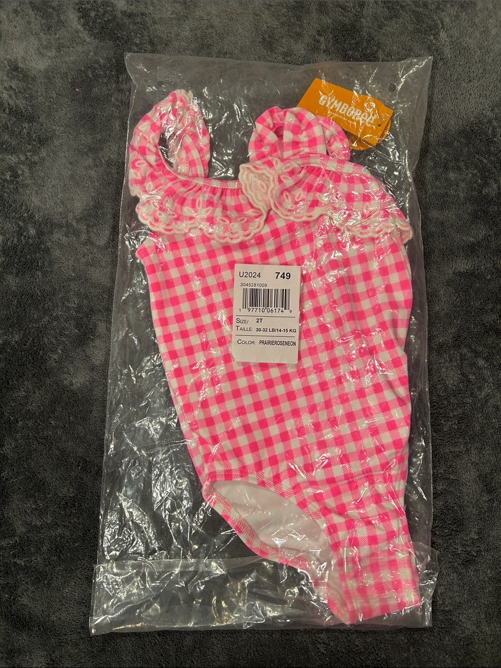 Gymboree Pink Gingham Ruffle One-Piece Swimsuit